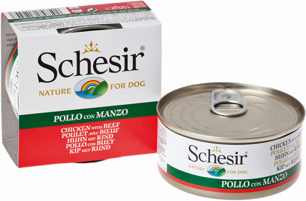 Schesir（シシア）ドッグシリーズ ゼリータイプ チキン＆ビーフ 150g×10缶 ドッグフード ウェットフード 缶詰 無添加 犬用品/ペット用品