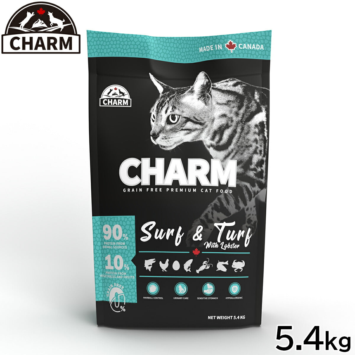 チャーム CHARM キャットフード サーフ＆ターフキャット 全年齢用 穀物不使用 5.4kg【送料無料】 正規品 無添加 グレインフリー