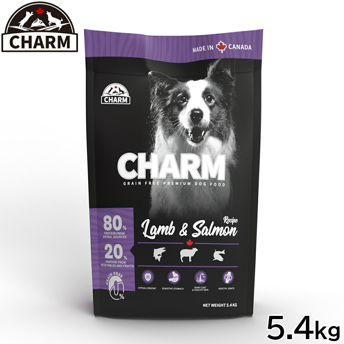 チャーム CHARM ドッグフード ラム＆サーモンドッグ 全年齢用 穀物不使用 5.4kg【送料無料】 正規品 無添加 グレインフリー