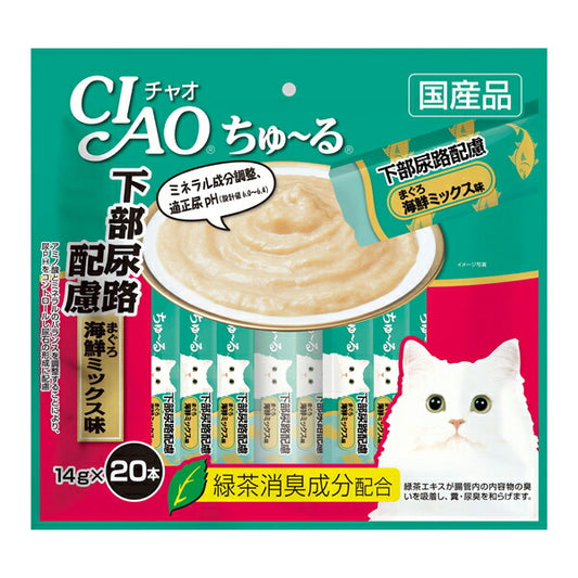 チャオ CIAO ちゅ～る 下部尿路配慮 まぐろ 海鮮ミックス味 ちゅーる いなば 猫 おやつ 国産