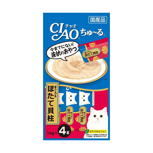 チャオ CIAO ちゅ~る まぐろ&ほたて貝柱 ちゅーる いなば 猫 おやつ 国産