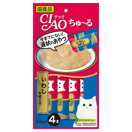 チャオ CIAO ちゅ~る いわし&まぐろ ちゅーる いなば 猫 おやつ 国産