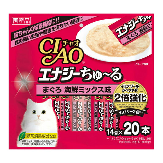 チャオ CIAO エナジーちゅ~る まぐろ 海鮮ミックス味 ちゅーる いなば 猫 おやつ 国産