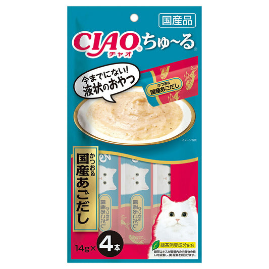 チャオ CIAO ちゅ~る かつお&国産あごだし ちゅーる いなば 猫 おやつ 国産