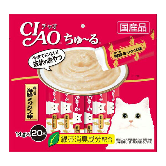 チャオ CIAO ちゅ~る まぐろ 海鮮ミックス味 ちゅーる いなば 猫 おやつ 国産