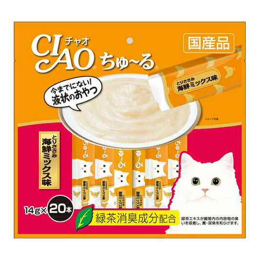 チャオ CIAO ちゅ～る とりささみ 海鮮ミックス味 ちゅーる いなば 猫 おやつ 国産