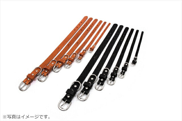 コロコ 栃木レザー カラー（首輪） 15mm ライトブラウン本革
