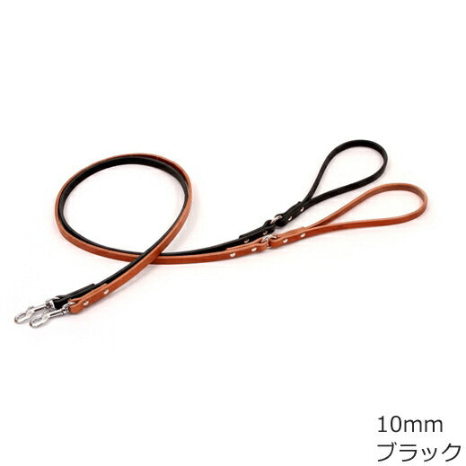 コロコ 栃木レザー リード 10mm ブラック本革