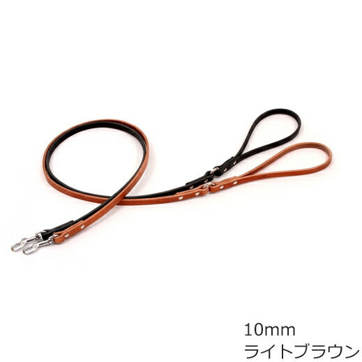 コロコ 栃木レザー リード 10mm ライトブラウン本革