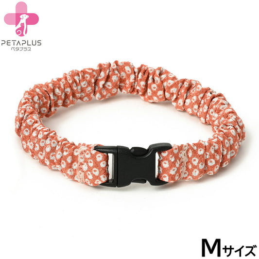 ペタプラス にゃんくるバンド(ちりめん) 猫・小型犬用 ネックバンド M 絞りレッド【送料無料】
