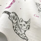 Linen la vie（リネン ラ・ヴィ） キャット ハンカチ ホワイト