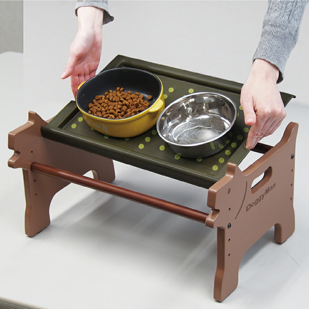 ドギーマン 洗える 外せる ドッグダイニング M ダイニングテーブル 食器台