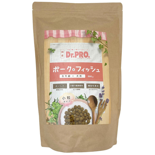 ドクタープロ Dr.PRO ポーク＆フィッシュ オールステージ 800g ドッグフード 国産 犬