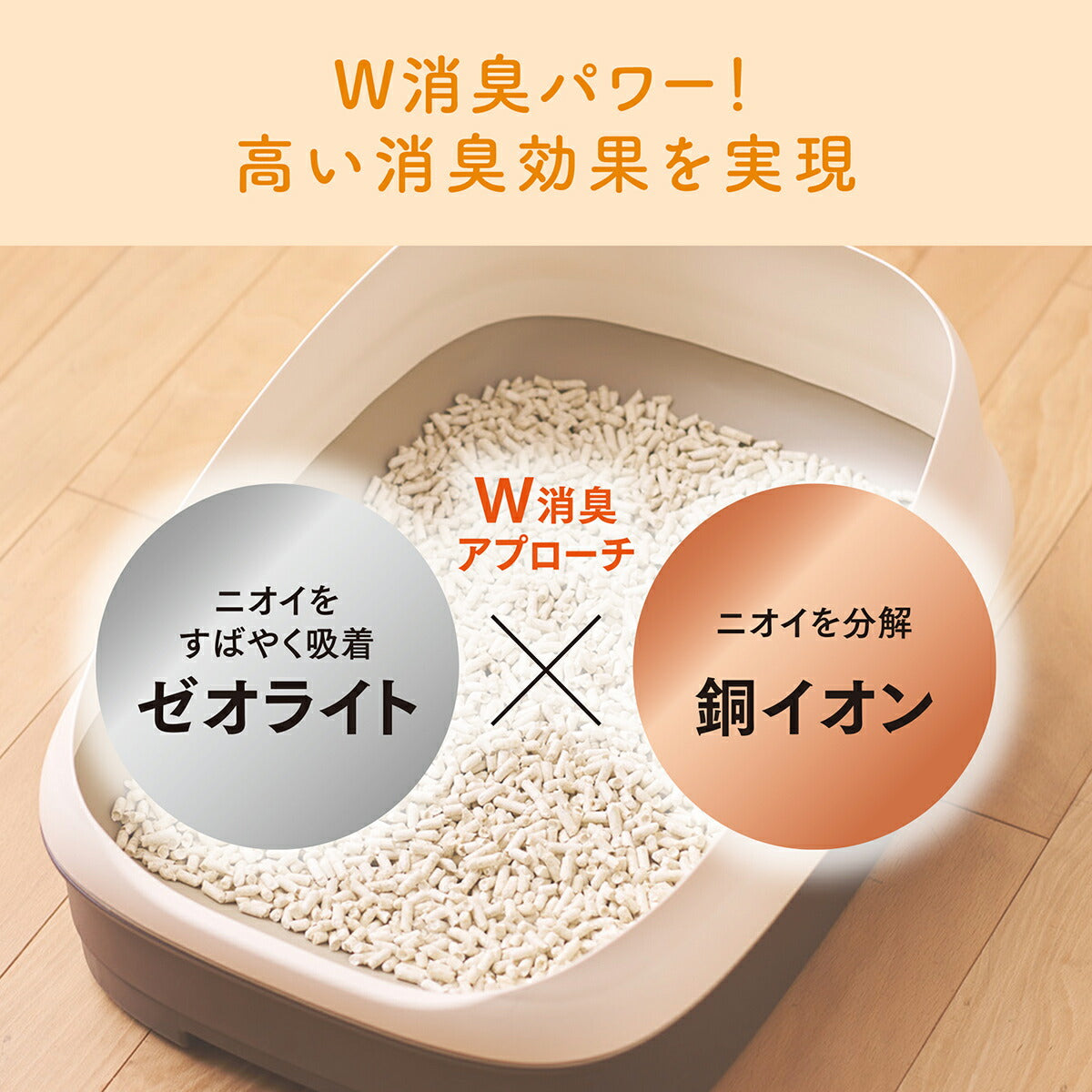 エリエール キミおもい パワフル消臭・抗菌 システムトイレ用ネコ砂 小粒 4L×6袋【送料無料】