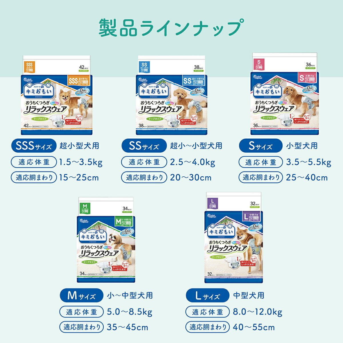 エリエール キミおもい リラックスウェア SS 38枚