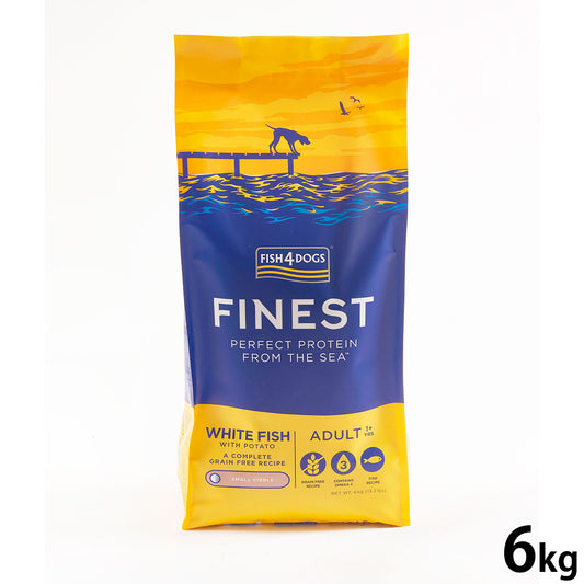 フィッシュ4ドッグ FISH 4 DOGS ドッグフード ファイネスト オーシャンホワイトフィッシュ 6kg【送料無料】 無添加 ドッグフード 成犬用 グレインフリー 穀物不使用 魚