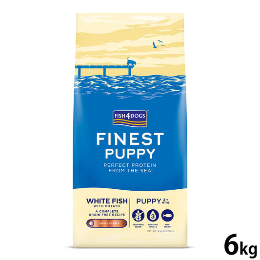 フィッシュ4ドッグ FISH 4 DOGS ドッグフード ファイネスト パピー 6kg【送料無料】 無添加 ドッグフード 子犬用 グレインフリー 穀物不使用 魚