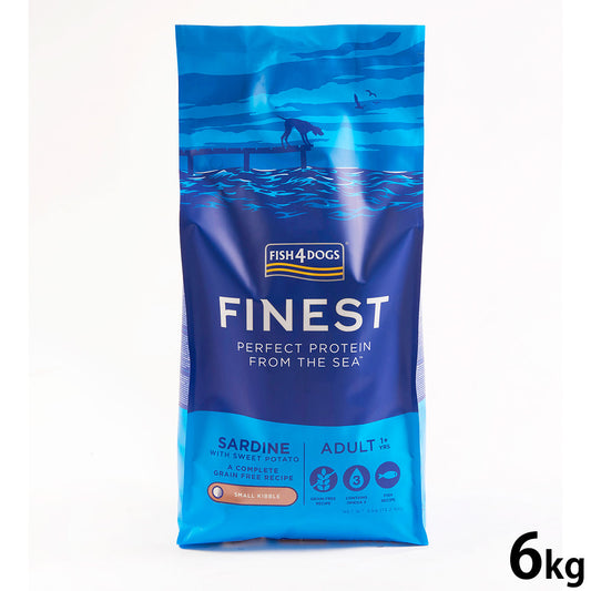 フィッシュ4ドッグ FISH 4 DOGS ドッグフード ファイネスト サーディン 6kg【送料無料】 無添加 ドッグフード 成犬用 グレインフリー 穀物不使用 魚