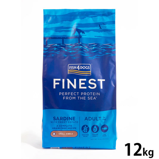 フィッシュ4ドッグ FISH 4 DOGS ドッグフード ファイネスト サーディン 12kg【送料無料】 無添加 ドッグフード 成犬用 グレインフリー 穀物不使用 魚