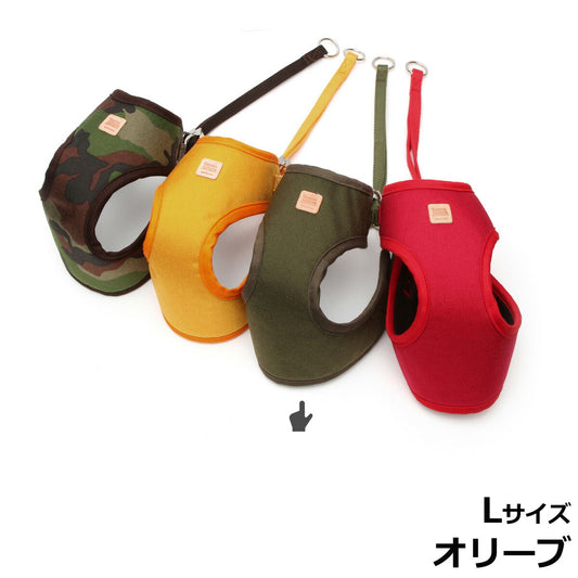 天満ワークス バウンシーハーネス L オリーブコーデュラファブリック