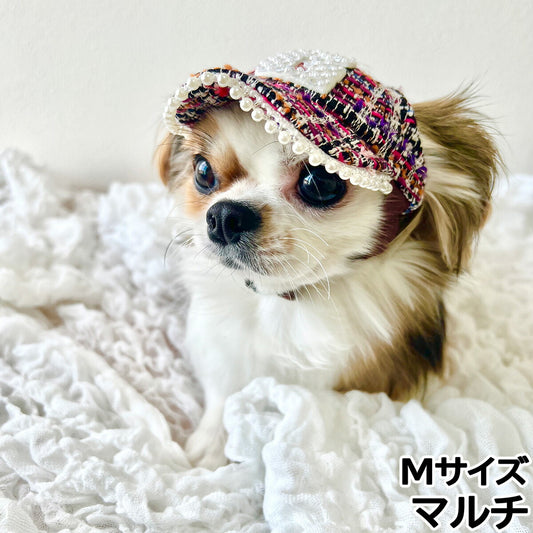 犬の帽子 ガーデンオブエデン パールビジューツィードCAP M マルチ【送料無料】