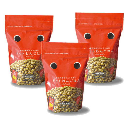 ドットわん ドットわんごはん 500g×3袋セット+ドットわんおやつ1個 国産 無添加 犬用品/ペットグッズ/ペット用品
