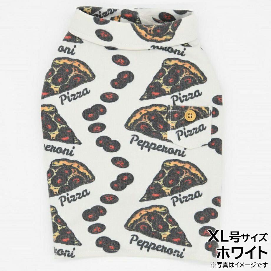 マンハッタンウォーキータイム MANHATTAN WALKY TIME！ 総柄シャツ XL号 ホワイト
