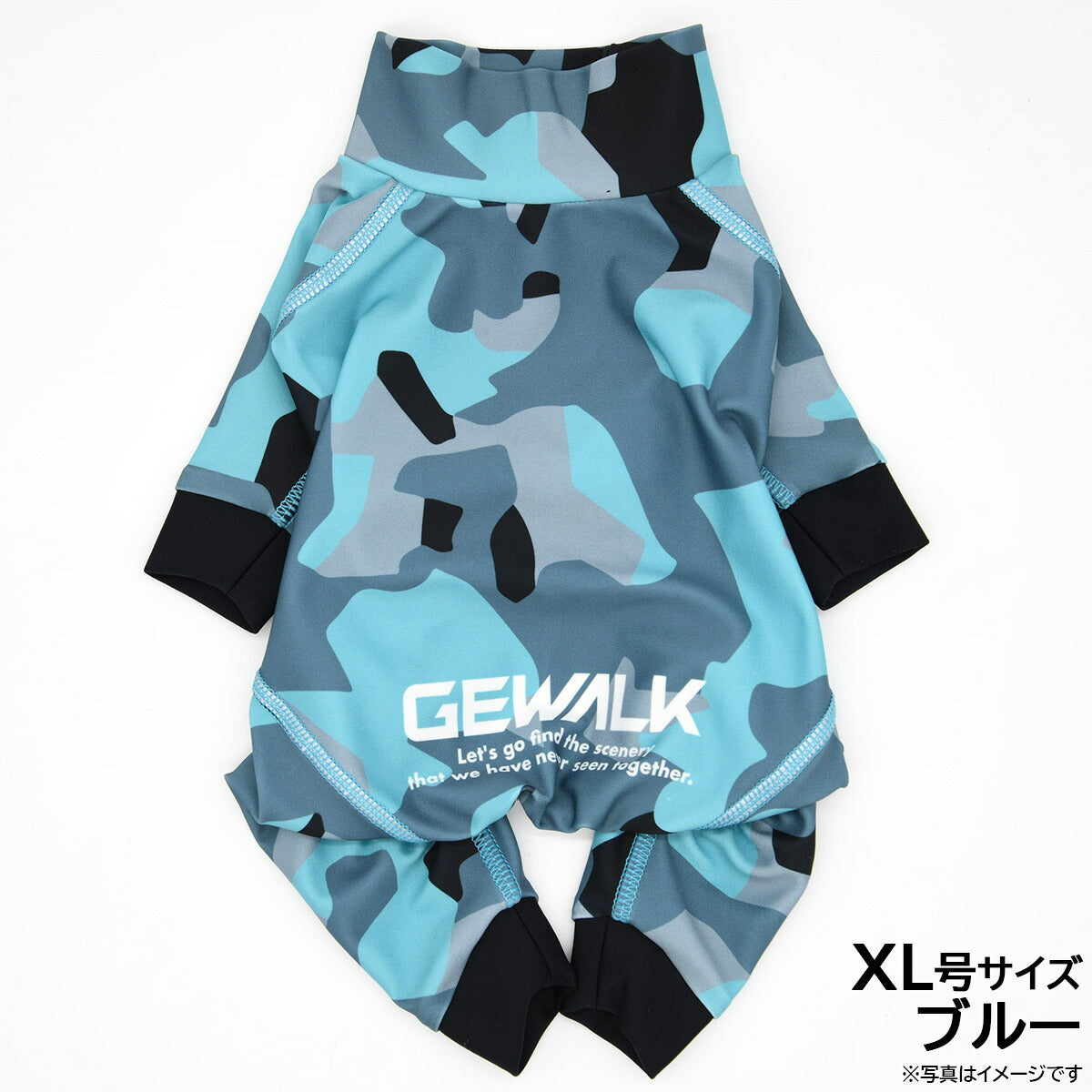 ジウォーク GEWALK LED 523 プロテクト ストレッチ ロンパース XL号 ブルー【送料無料】