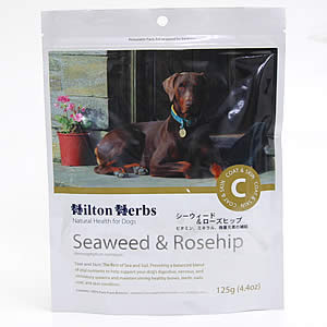 ヒルトンハーブ シーウィード&ローズヒップ 125g サプリメント ハーブ 皮膚・被毛のサポート ビタミン・ミネラルの補給
