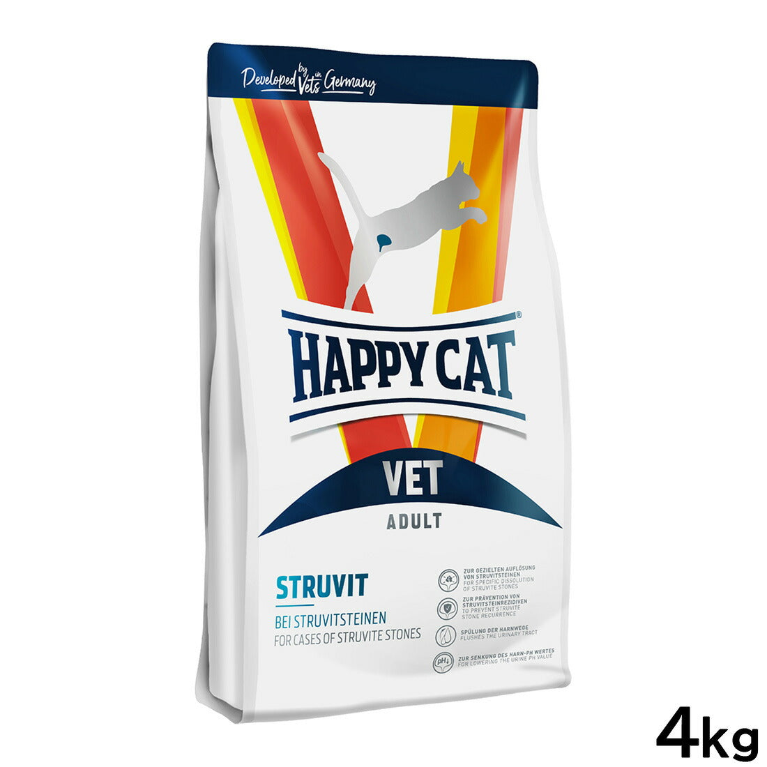 ハッピーキャット HAPPY CAT VET キャットフード 猫用療法食 ストルバイト（尿石ケア） 4kg【送料無料】