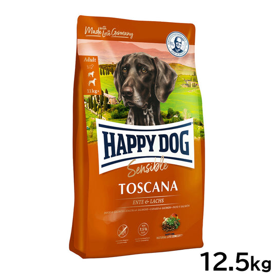 ハッピードッグ HAPPY DOG ドッグフード センシブル トスカーナ ダック&サーモン ウェイトケア(成犬~シニア犬用) 12.5kg【送料無料】