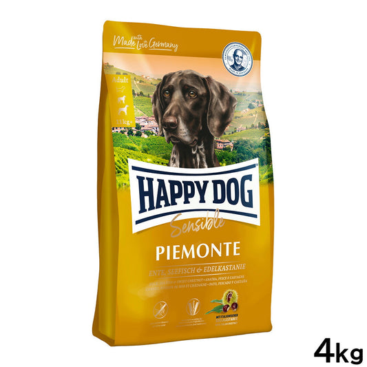ハッピードッグ HAPPY DOG ドッグフード センシブル ピエモンテ(グレインフリー、ポテトフリー)ダック&シーフィッシュ アレルギーケア(成犬~シニア犬用) 4kg【送料無料】