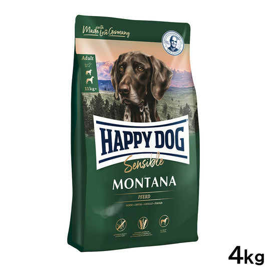 ハッピードッグ HAPPY DOG ドッグフード センシブル モンタナ(グレインフリー)馬肉 アレルギーケア(成犬~シニア犬用) 4kg【送料無料】
