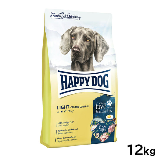 ハッピードッグ HAPPY DOG ドッグフード フィット&バイタル ライトカロリーコントロール 低脂肪(中~大型犬・成犬用) 12kg【送料無料】