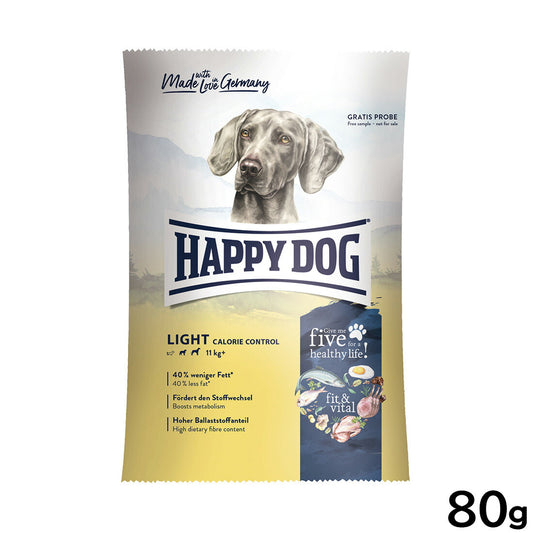 ハッピードッグ HAPPY DOG ドッグフード フィット&バイタル ライトカロリーコントロール 低脂肪(中~大型犬・成犬用) 80g