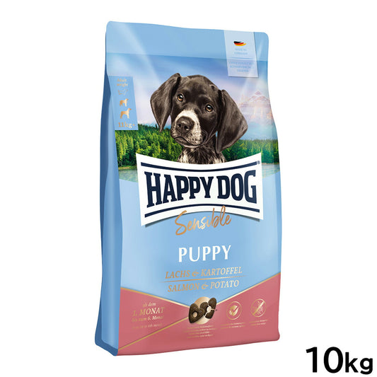 ハッピードッグ HAPPY DOG ドッグフード ヤング センシブル パピー サーモン&ポテト(中~大型犬) 10kg【送料無料】