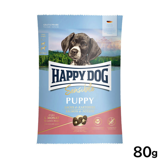 ハッピードッグ HAPPY DOG ドッグフード ヤング センシブル パピー サーモン&ポテト(中~大型犬) 80g