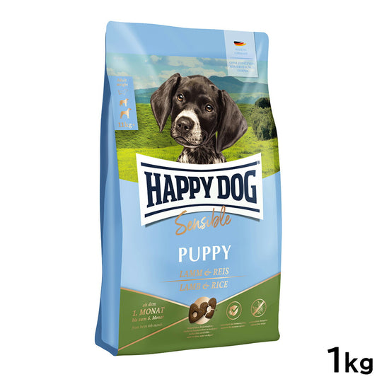 ハッピードッグ HAPPY DOG ドッグフード ヤング センシブル パピー ラム&ライス(中~大型犬) 1kg