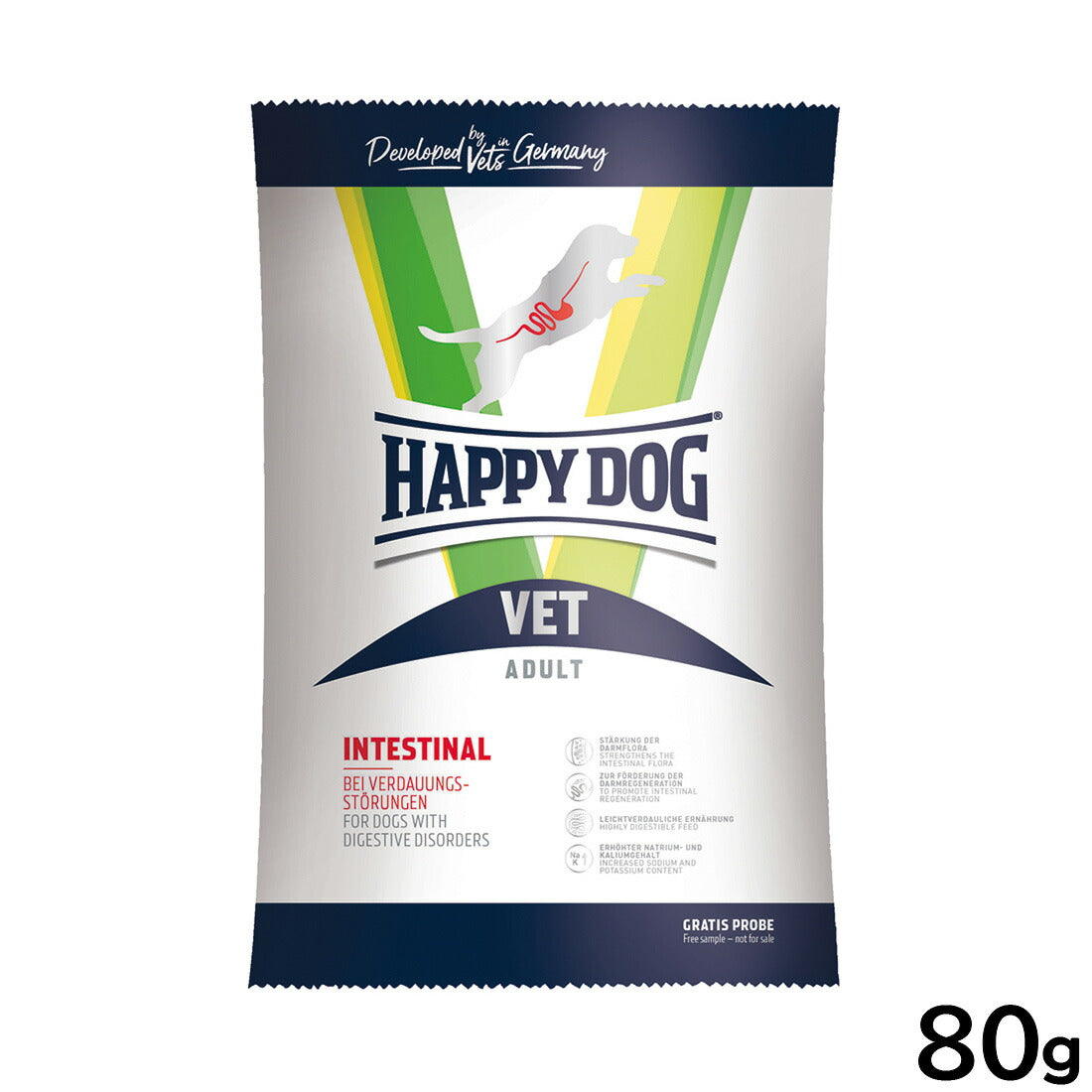 ハッピードッグ HAPPY DOG VET ドッグフード 犬用療法食 インテスティナル（消化器ケア） 80g