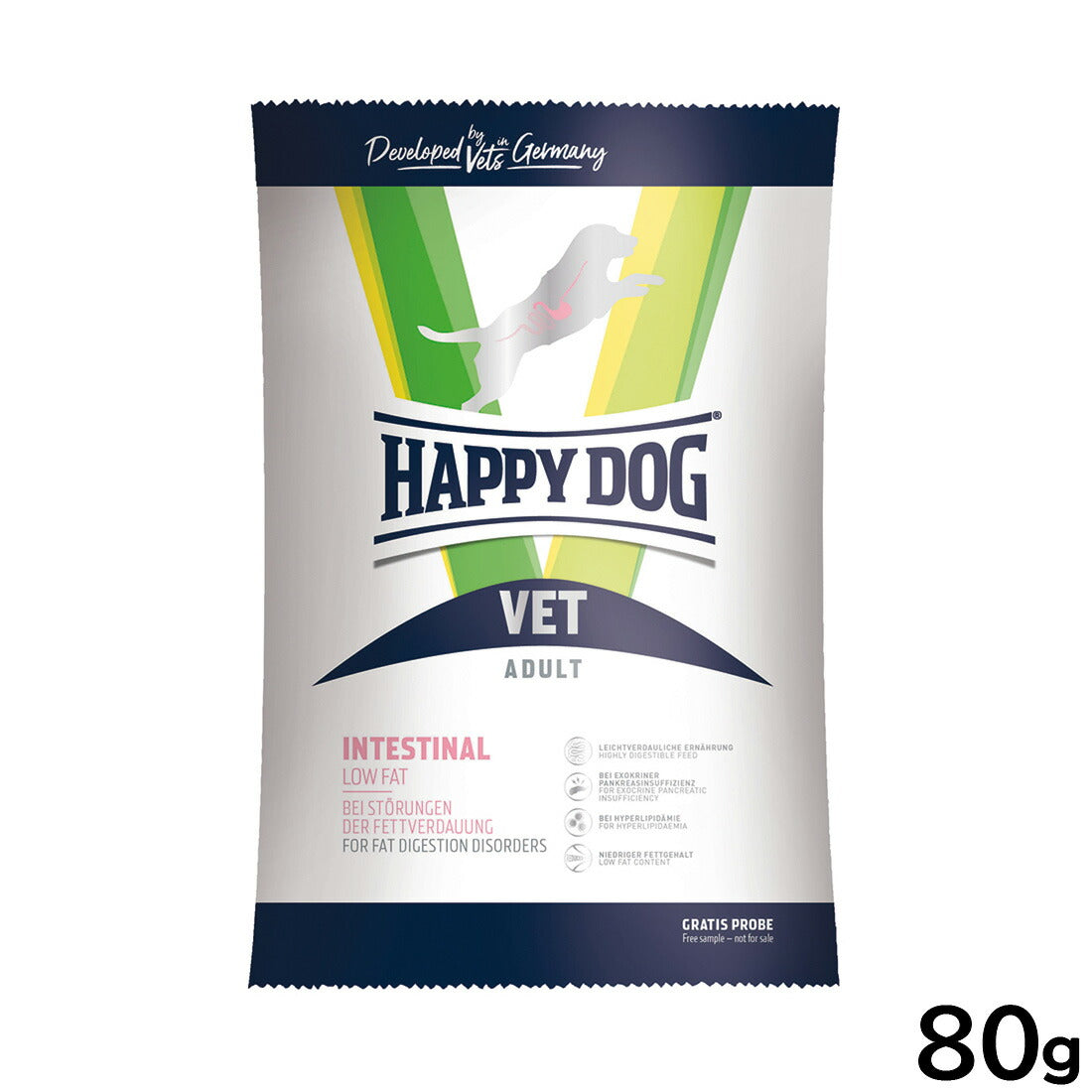 ハッピードッグ HAPPY DOG VET ドッグフード 犬用療法食 インテスティナル ローファット（消化器ケア/低脂肪） 80g