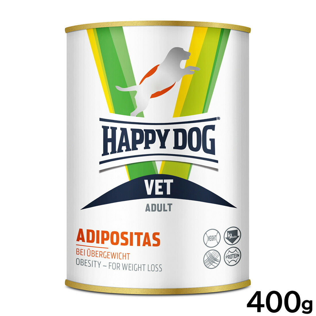 ハッピードッグ HAPPY DOG VET ドッグフード 犬用療法食 アディポシタス（肥満ケア）ウェット缶 400g