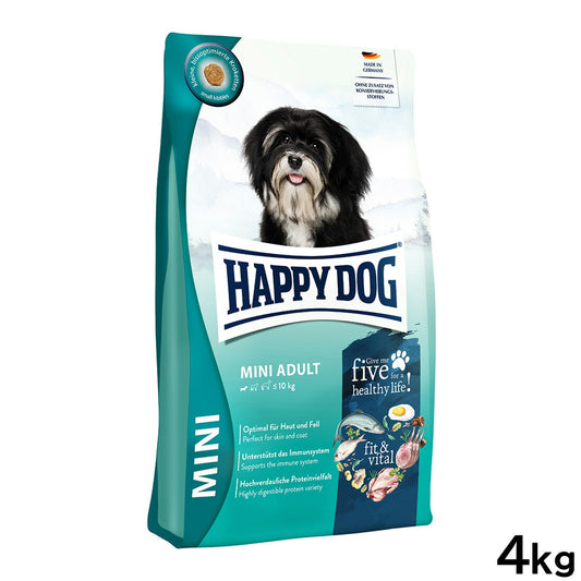ハッピードッグ HAPPY DOG ドッグフード ミニ フィット&バイタル アダルト(成犬用) 4kg【送料無料】