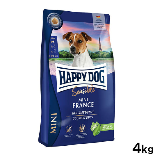 ハッピードッグ HAPPY DOG ドッグフード ミニ センシブル フランス（グレインフリー）鴨肉 アレルギーケア（成犬～シニア犬用） 4kg【送料無料】