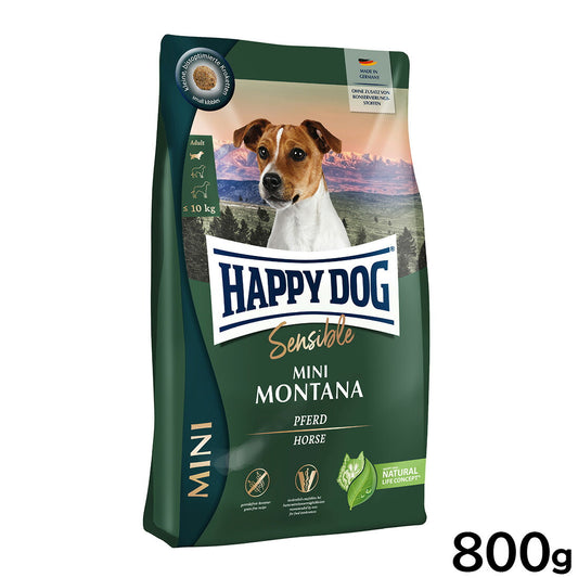 ハッピードッグ HAPPY DOG ドッグフード ミニ センシブル モンタナ（グレインフリー）馬肉 アレルギーケア（成犬～シニア犬用） 800g