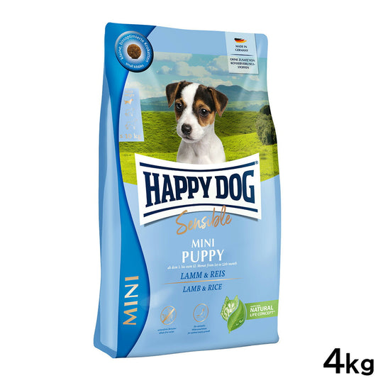 ハッピードッグ HAPPY DOG ドッグフード ミニ センシブル パピー ラム＆ライス 消化器ケア（生後1～12ヶ月） 4kg【送料無料】