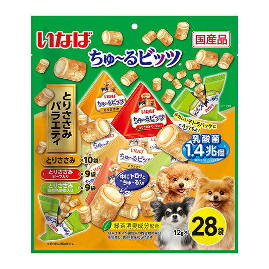 いなば ちゅ~るビッツ とりささみバラエティ 犬用 12g×28袋