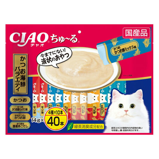 いなば CIAO ちゃおちゅ~る かつお海鮮バラエティ 猫用 14g×40本