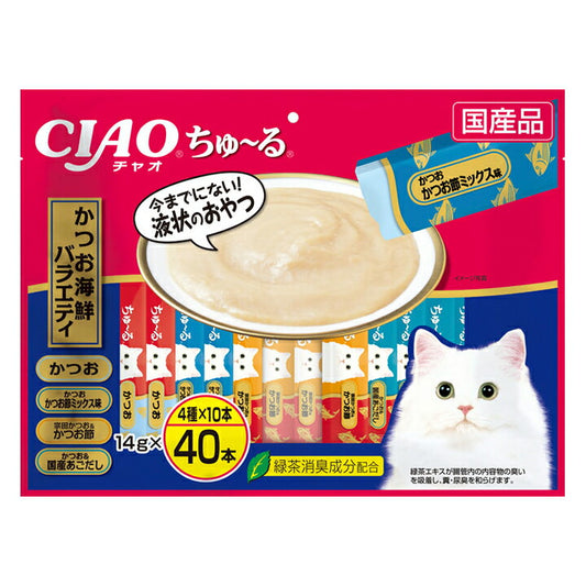 いなば CIAO ちゃおちゅ～る かつお海鮮バラエティ 猫用 14g×40本