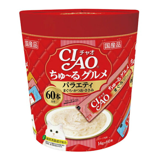 いなば CIAO ちゃおちゅ~るグルメ バラエティ 猫用 14g×60本