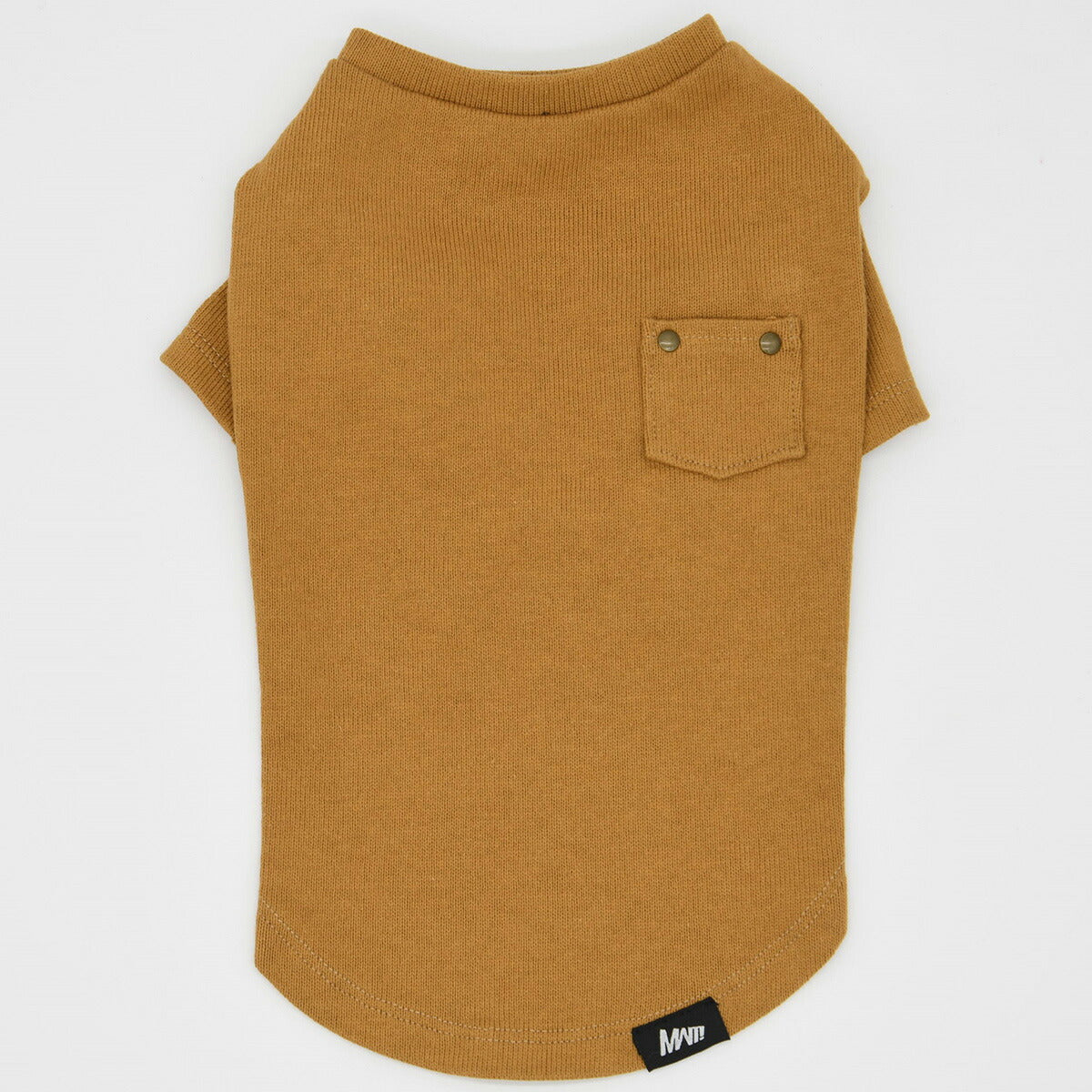 マンハッタン ウォーキータイム MANHATTAN WALKY TIME！ ニットTシャツ BM キャメル 犬 服 ドッグウェア コットン 無地 ポケット付き 秋冬